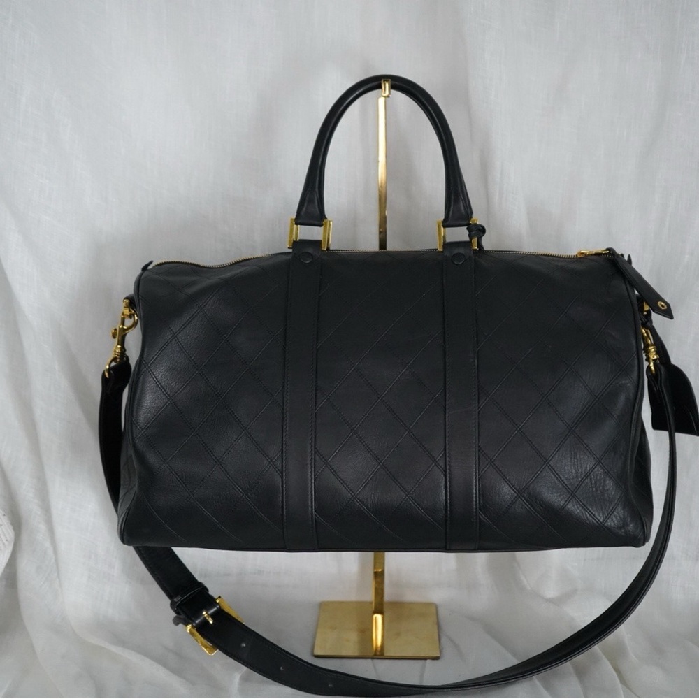 Chanel Black Quilted Lambskin Boston Duffle Bag - Picture 3 of 13